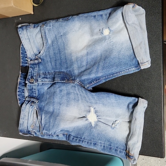 Distressed Slim Fit Shorts by &Denim size 34 - Picture 1 of 7